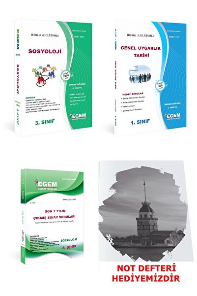 Egem Eğitim Yayınları Aöf Sosyoloji 3 Sınıf 6 Yarıyıl (Bahar Dönemi) Konu Anl...