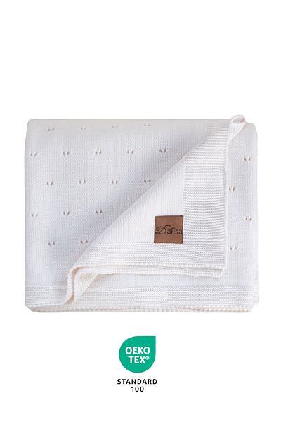 DALİSA Lightweight Breathable Knitted Tv Blanket - Seat Cover, Openwork Pattern