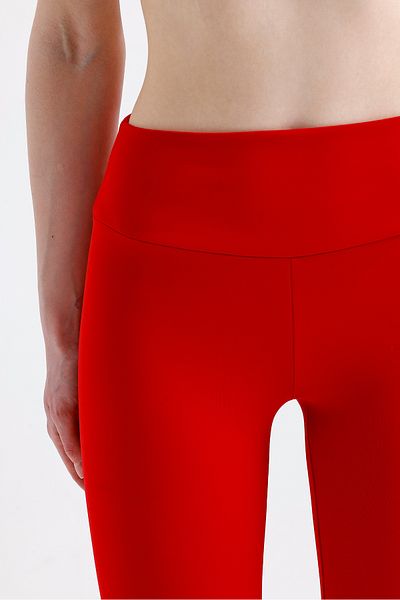 Elia Moda Women's Red Scuba Tights