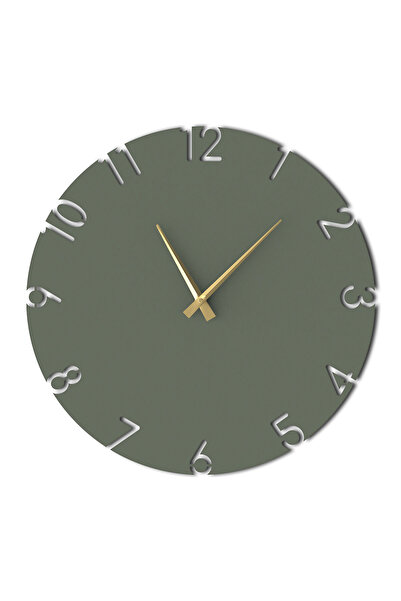 Artepera Trace - Sessiz Metal Dekoratif Duvar Saati - Yeşil - 40x40 Cm - Ev O...