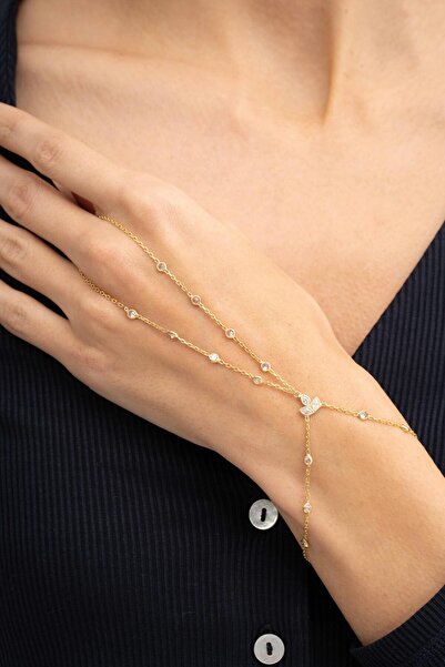 Sümer Telkari Lotus Taşlı Tasarım Altın Kaplama Gümüş Şahmeran 102