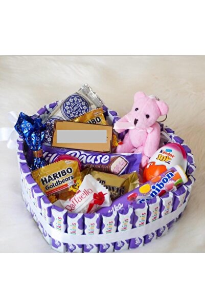 ZEUS_OLİMPOS KALPLİ ÇİKOLATA AYICIKLI VE ÇİL-KOLATA DOLU KUTU HEDİYELİK SEVGİ...