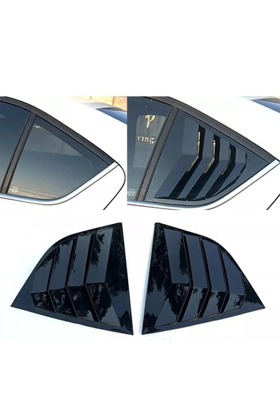 Harphour Skoda Octavia Mk3 Kebelek Cam Vizörü 2015-2020 Parlak Siyah Plastik ...