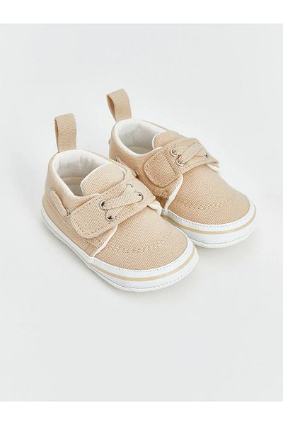 LC Waikiki Steps Ecru Velcro Baby Boy First Step Shoes
