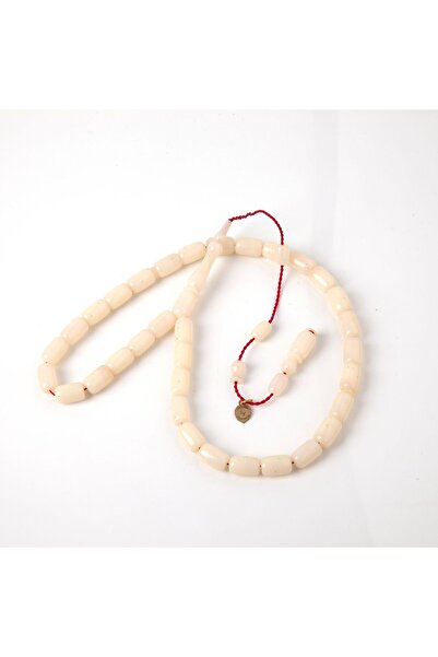 LapisDo سبحة صلاة بيضاء مقاس 7 × 11 مم