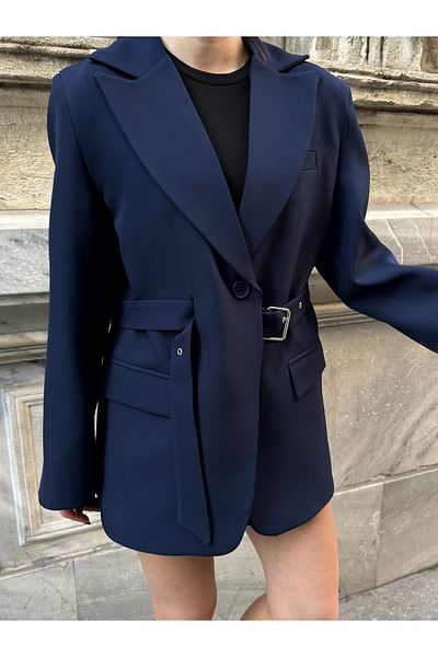 VOLT CLOTHİNG Gefütterte Blazerjacke für Damen mit Gürteldetail