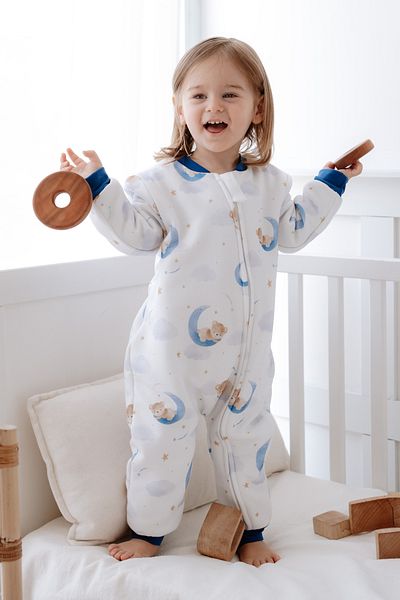Lilabio Girls Boys Thick Fiber Filled 2 Tog Cotton Patterned Sleeping Bag