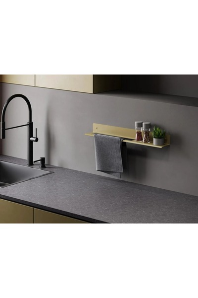 MERZANA Metal Dekoratif Raf, Duvar Rafı, Mutfak Rafı, Banyo Rafı