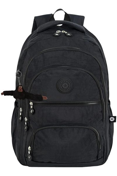 Alanç Gift Rucsac de lux Crinkle unisex din țesătură rezistentă la apă pentru liceu și gimnaziu, ghiozdan cu mai multe compartimente