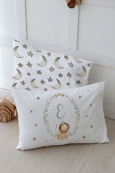 Tuğba Kuğu 2 Pillow Cases (35X45) Little Lion Series - Letter E