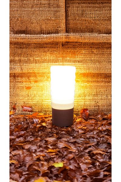 Fokus Modern Scandinavian Design - Minimalist Lampshade, Two Color Coffee Cream Vegan Pla