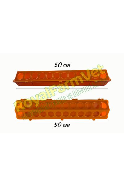RoyalFarmVet 50X10 cm 3 Pcs. Chicken, Chick, Pheasant and Quail Food Drinker