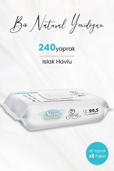 Sleepy Newborn - Wet Wipes Bio Natural