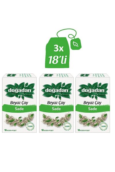 Doğadan 18 Pcs White Tea Plain X3 Pcs