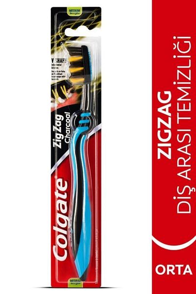 Colgate Zig Zag Charcoal Interdental Cleaning Medium Toothbrush