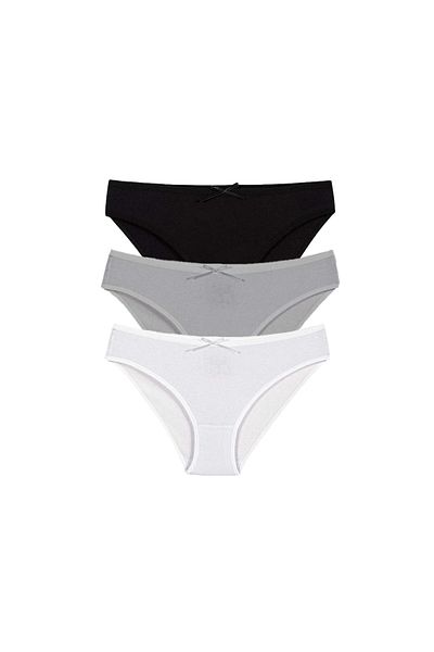 Şahin Şahin Women's Lycra Camisole Bikini Panties - Pack of 3
