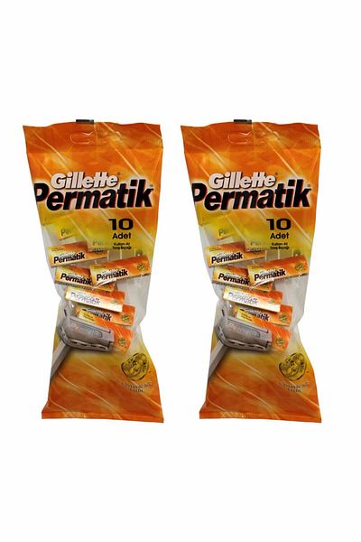Gillette Permatic 10 Piece Bag X 2 Pieces