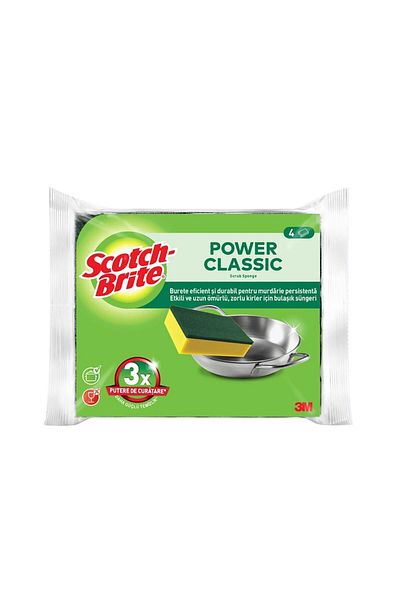 Scotch Brite Green Classic 4-Piece Sponge