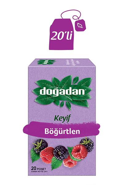 Doğadan 20 قطعة من شاي التوت الأسود