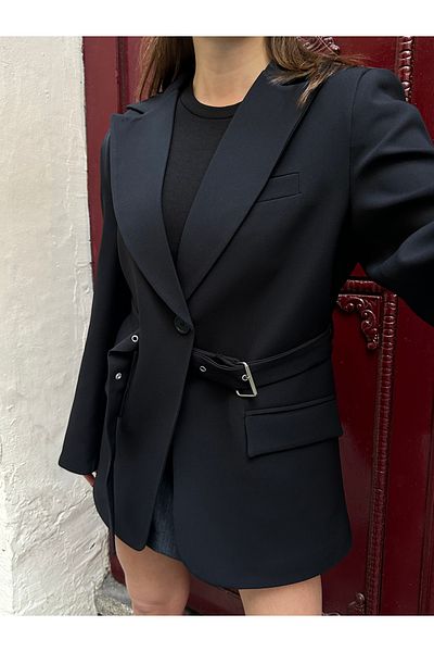VOLT CLOTHİNG Gefütterte Blazerjacke für Damen mit Gürteldetail