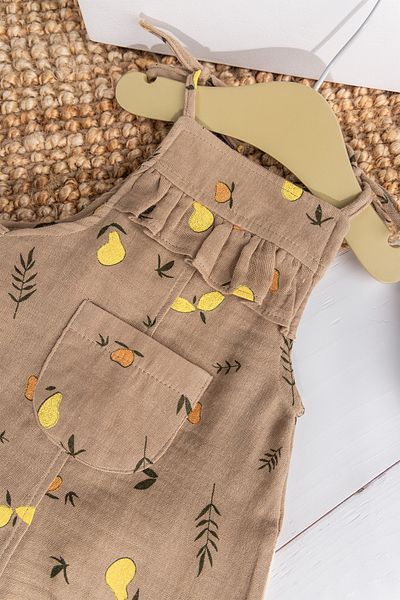 Babymod Frilly Hat Summer Muslin Baby Girl Jumpsuit