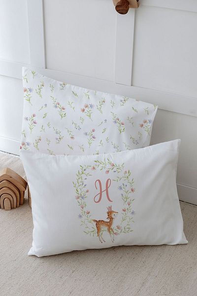 Tuğba Kuğu 2 Pillow Cases (50X70) Little Deer Series - Letter H