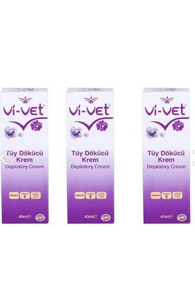 Vi-vet Cream Color Waxing Hair Remover - 40ml x 3 Pieces