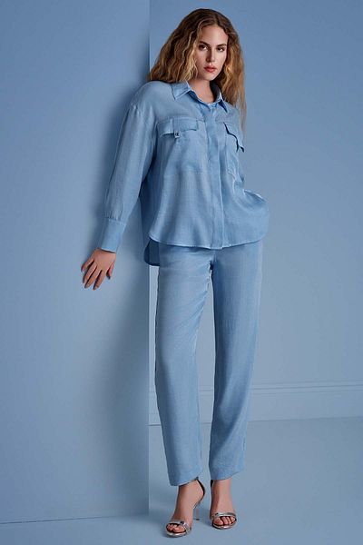 Guitar Pantaloni albastri cu picior drept