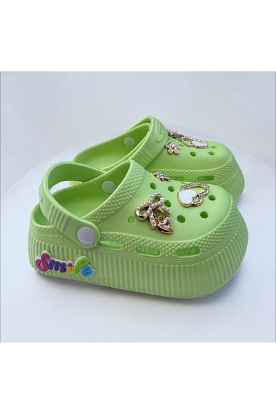 Hızlı Al Girl's Stone Front Closed Slippers. Girl's Stone Cross Sandals Slippers.