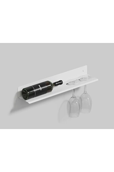 MERZANA Metal Kadehlik Bardaklık, Metal Kadeh Askısı, Metal Duvar Rafı