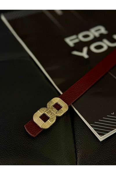 Fiori Τετράγωνη μακριά πόρπη λεπτή γυναικεία ζώνη, ζώνη παλτό, ζώνη πουκάμισου, ζώνη φορέματος