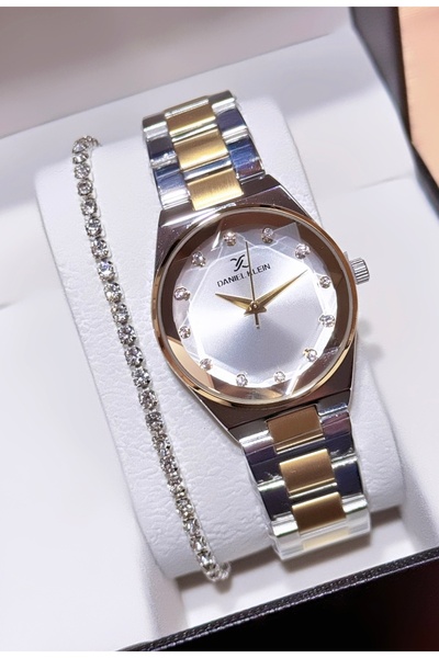 Daniel Klein Kadın Kol Saati Gold Çelik 3 Atm Su Geçirmez 2 Yıl Garantili Bil...