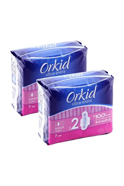 Orkid فوط صحية الترا اكسترا مفردة طويلة 2 قطعة