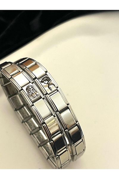Vamoria Prince and Princess Italian Steel Couple Bracelet