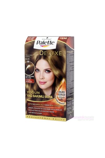 Palette Deluxe Yoğun Renkler Saç Boyası 8-01 Küllü Kumral