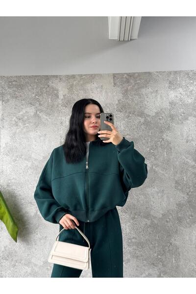 modabetce Violet Zipper Tracksuit Women's Set