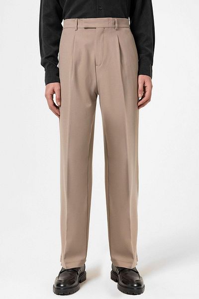 Antioch Light Mink High Waist Men's Trousers with Zipper