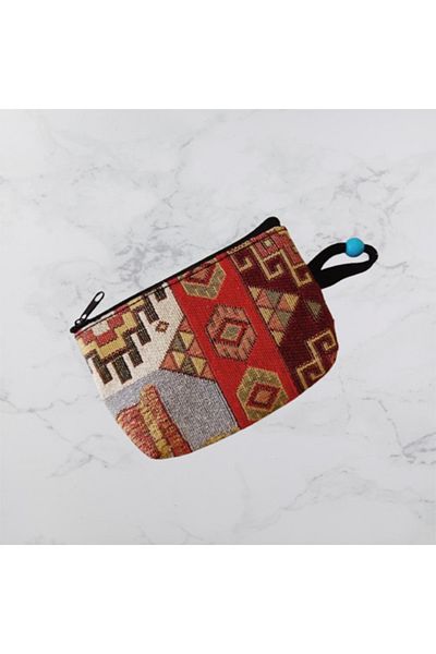 Namaste Vintage Woven Mini Coin Purse with Ethnic Pattern (13 X 9 cm)