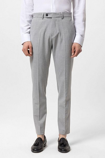 Antioch Light Gray Men's Fabric Trousers