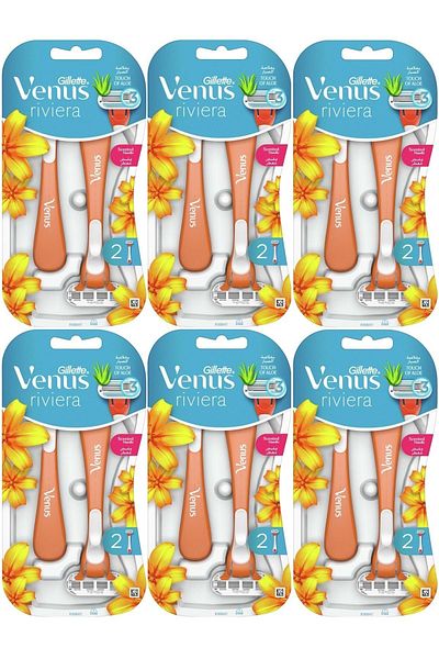 Gillette Venus Gillette Venus Riviera 2 Pack Refill X6 Pieces