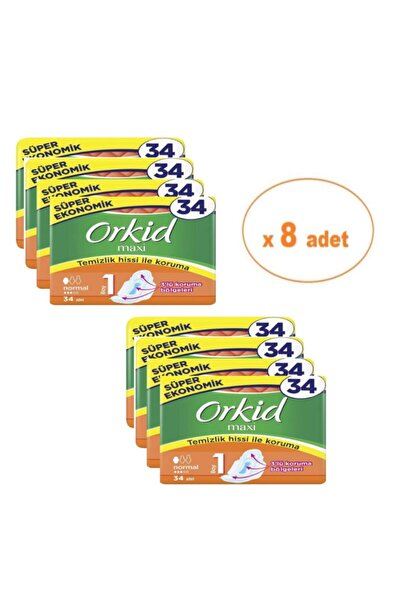 Orkid Maxi 4'lü Normal X 8 Adet
