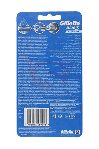 Gillette Blue-3 Comfort - Σετ ολισθητήρα 8 τεμαχίων