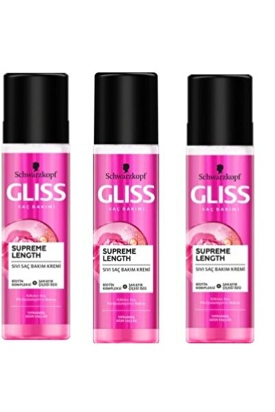 Gliss Sıvı Saç Kremi 200 Ml Supreme Length x3 Adet