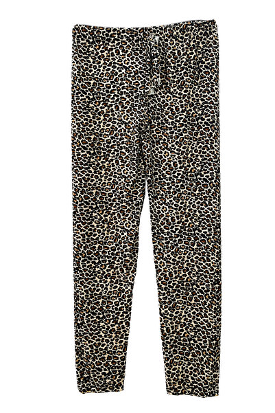 DERENE Kadın Zebra Desenli Pijama Altı Süet