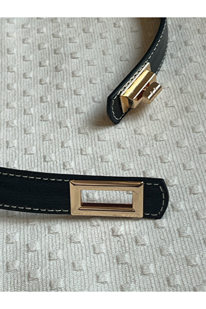 Caelia حزام نسائي قابل للتعديل بإبزيم ذهبي مغلق