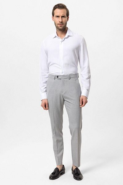 Antioch Light Gray Men's Fabric Trousers