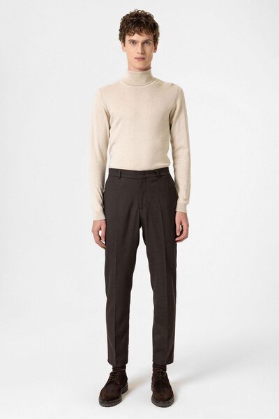 Antioch Brown High Waist Classic Men's Trousers