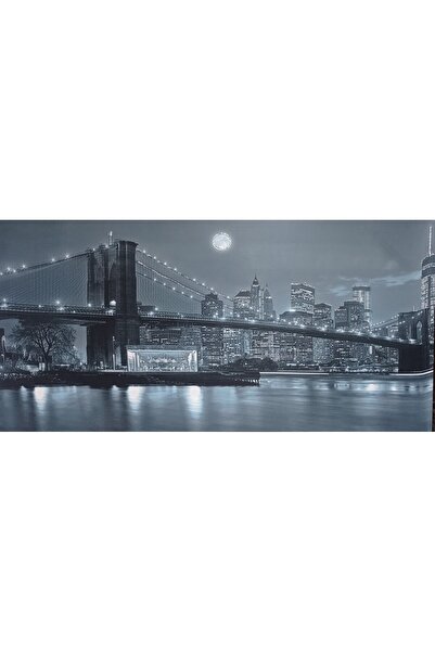 Haki Alışveriş Dünyası Köprü manzara tablosu led ışıklı  pil ve askı aparatı ...