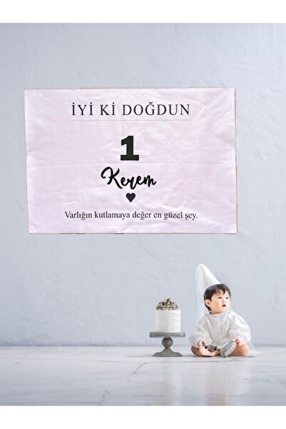 aloha concept Kişiselleştirilmiş Doğum Günü Pankartı 50*70 Özel Isim Ve Yaş B...