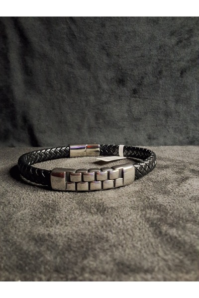 Loyal DİŞLİ ÇARK MODELİ ERKEK DERİ KELEPÇE BİLEKLİK